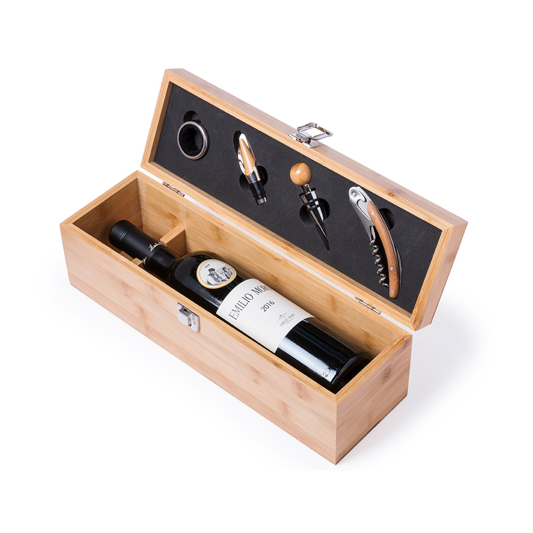 coffret élégant set vin bouteille et accessoires