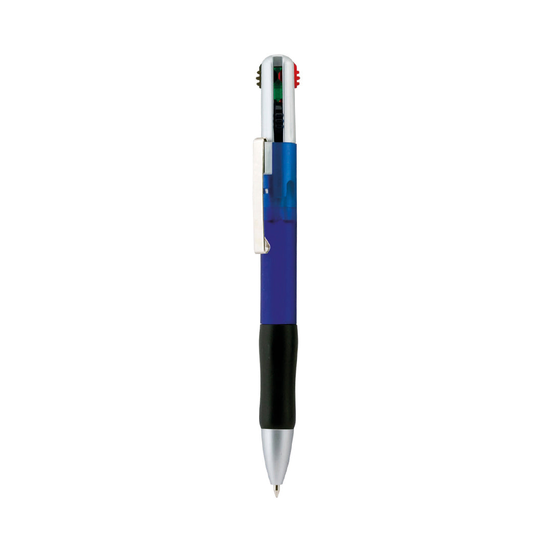 stylo multifour avec Poignée ergonomique douce noire pour un confort d'écriture optimal.