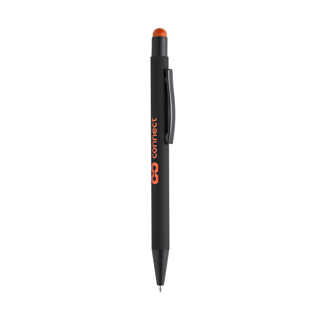 Stylo à bille avec mécanisme pivotant YARET orange et noir