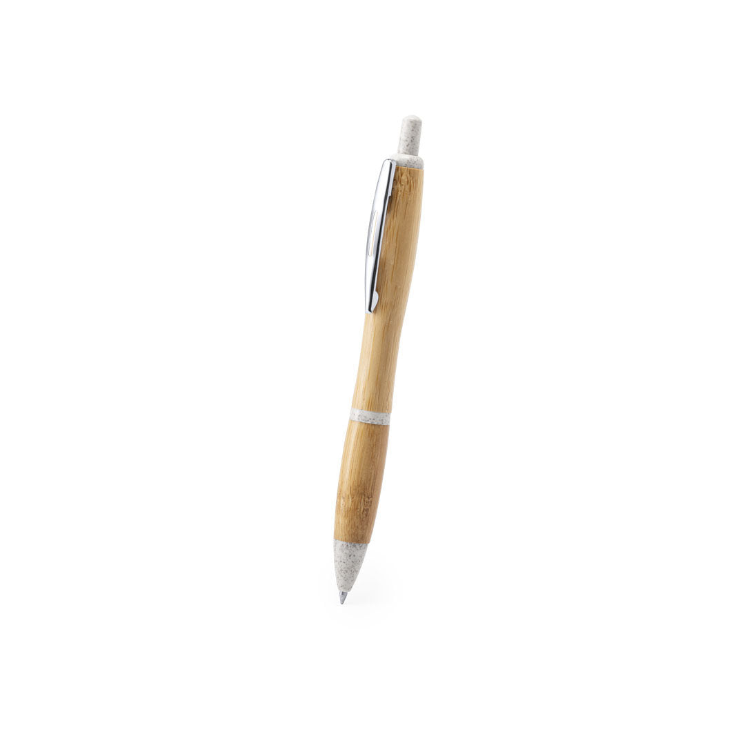 Stylo bille avec poussoir en bambou PATROK personnalisable logo entreprise
