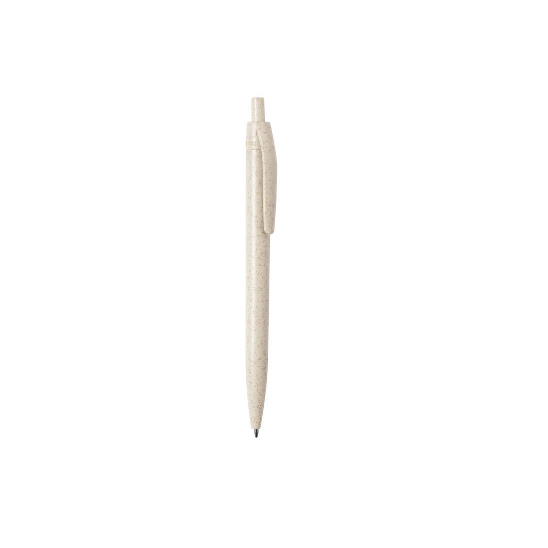 stylo à bille avec poussoir blanc