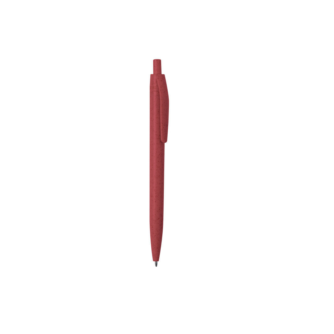 stylo à bille avec poussoir rouge