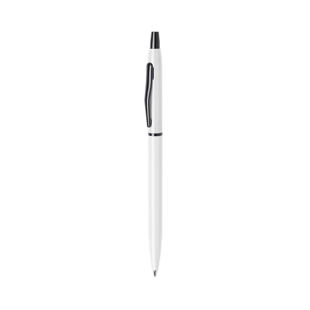 Stylo bille corps en aluminium PIRKE blanc