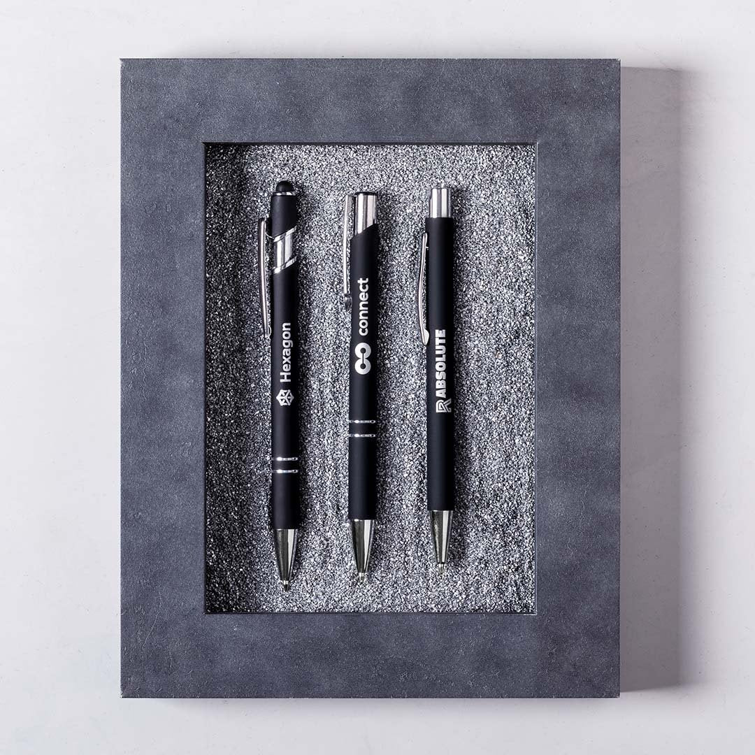stylo zromen avec Bagues en métal chromé