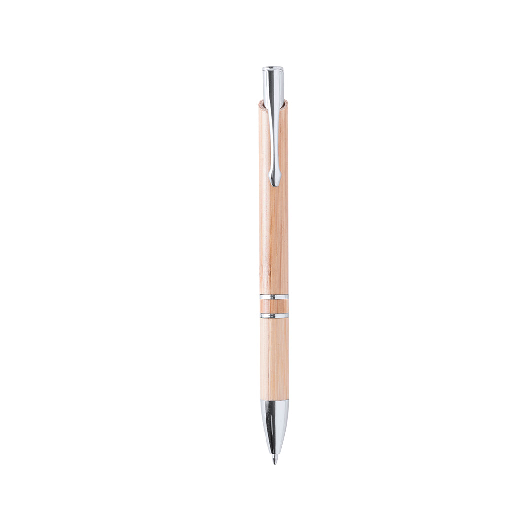 stylo nikox Corps fabriqué en bambou, offrant une esthétique naturelle et une prise en main confortable.