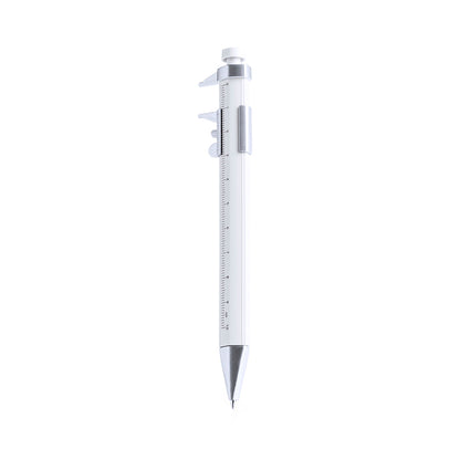 Stylo pied à coulisse avec mécanisme pivotant et encre bleu personnalisable logo entreprise