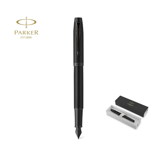 Stylo plume Parker IM Achromatic en acier inoxydable noir mat