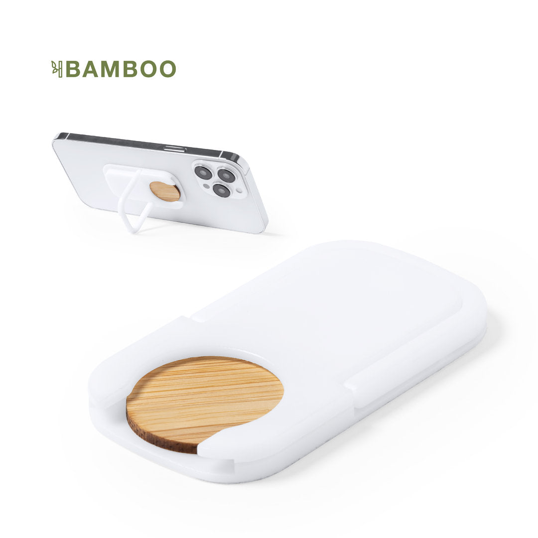 Support multifonction pour smartphone en bambou FARTI