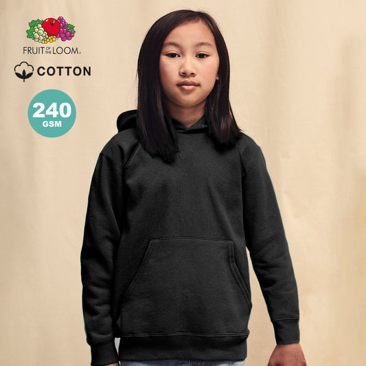 Sweatshirt pour enfant unisexe 80% coton et 20% polyester 240gr/m2 LIGHTWEIGHT HOODED SWEAT