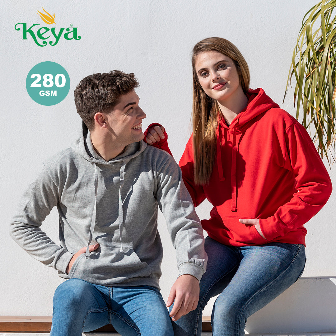 Sweatshirt à capuche pour adulte 50% coton et 50% polyester 280gr/m2 KEYA SWP280