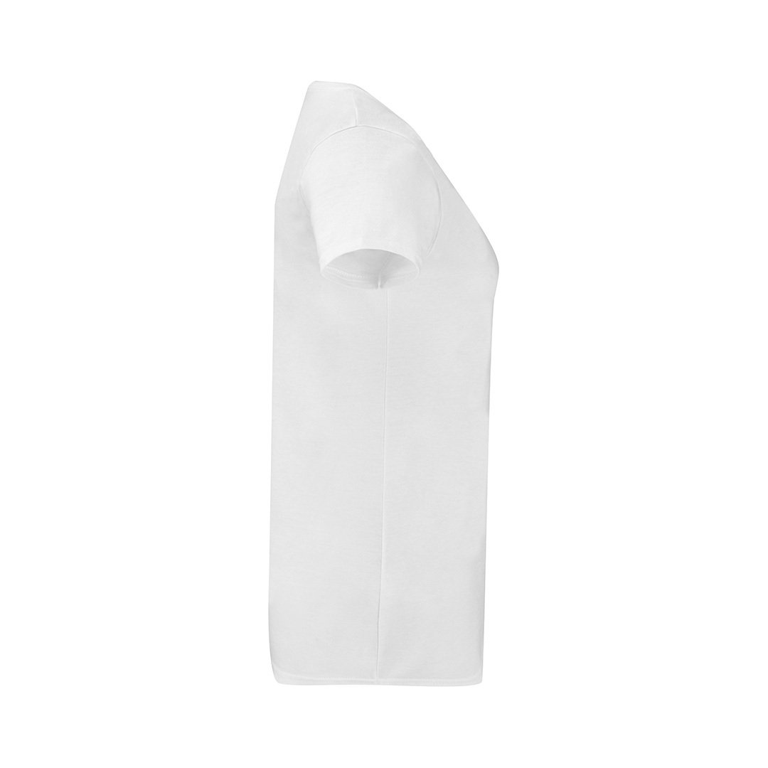 T-shirt blanc 100 % coton peigné filé en anneau 140gr/m2 ICONIC V-NECK