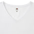 T-shirt blanc 100 % coton peigné filé en anneau 140gr/m2 ICONIC V-NECK