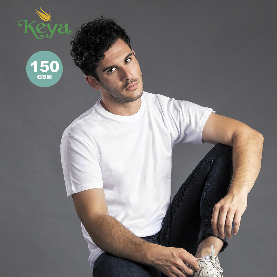 T-shirt blanc 100% coton KEYA MC150