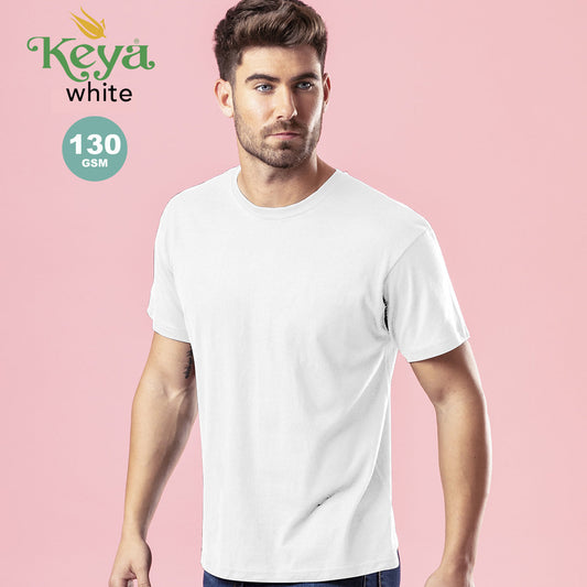 T-shirt blanc pour adultes 100% coton KEYA MC130