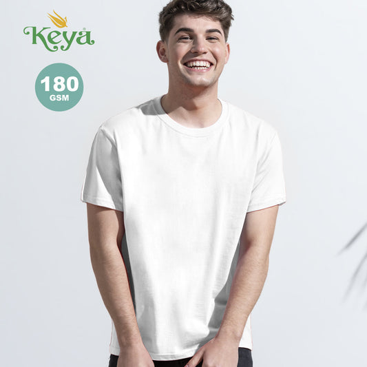 T-shirt blanc pour adultes KEYA MC 180