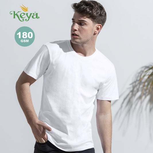 T-shirt blanc pour adultes KEYA MC180