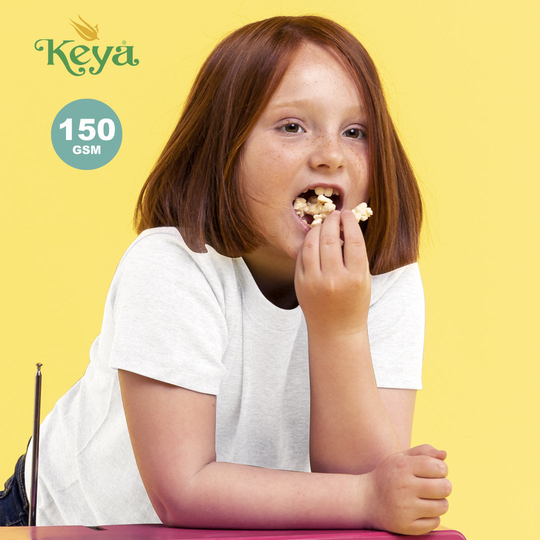 T-shirt blanc pour enfants 100% coton KEYA YC150