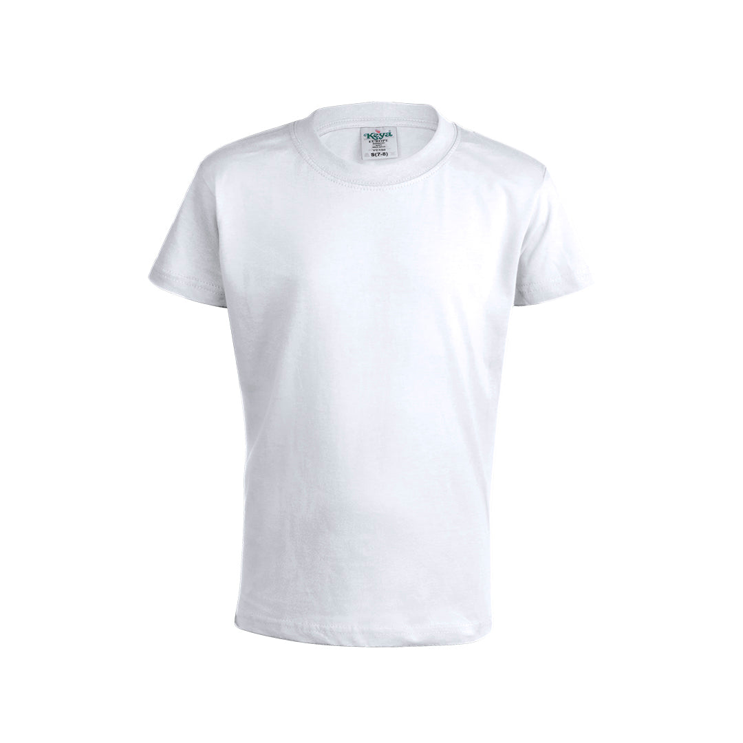 T-shirt blanc pour enfants 100% coton KEYA YC150