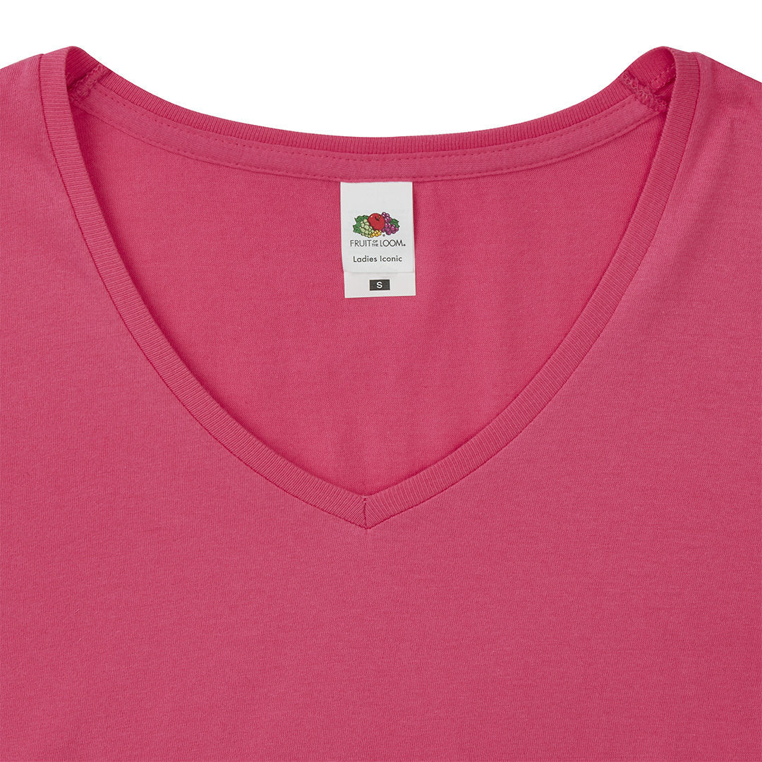 T-shirt femme 100 % coton peigné ring spun de 150gr/m2 filé en anneau ICONIC V-NECK