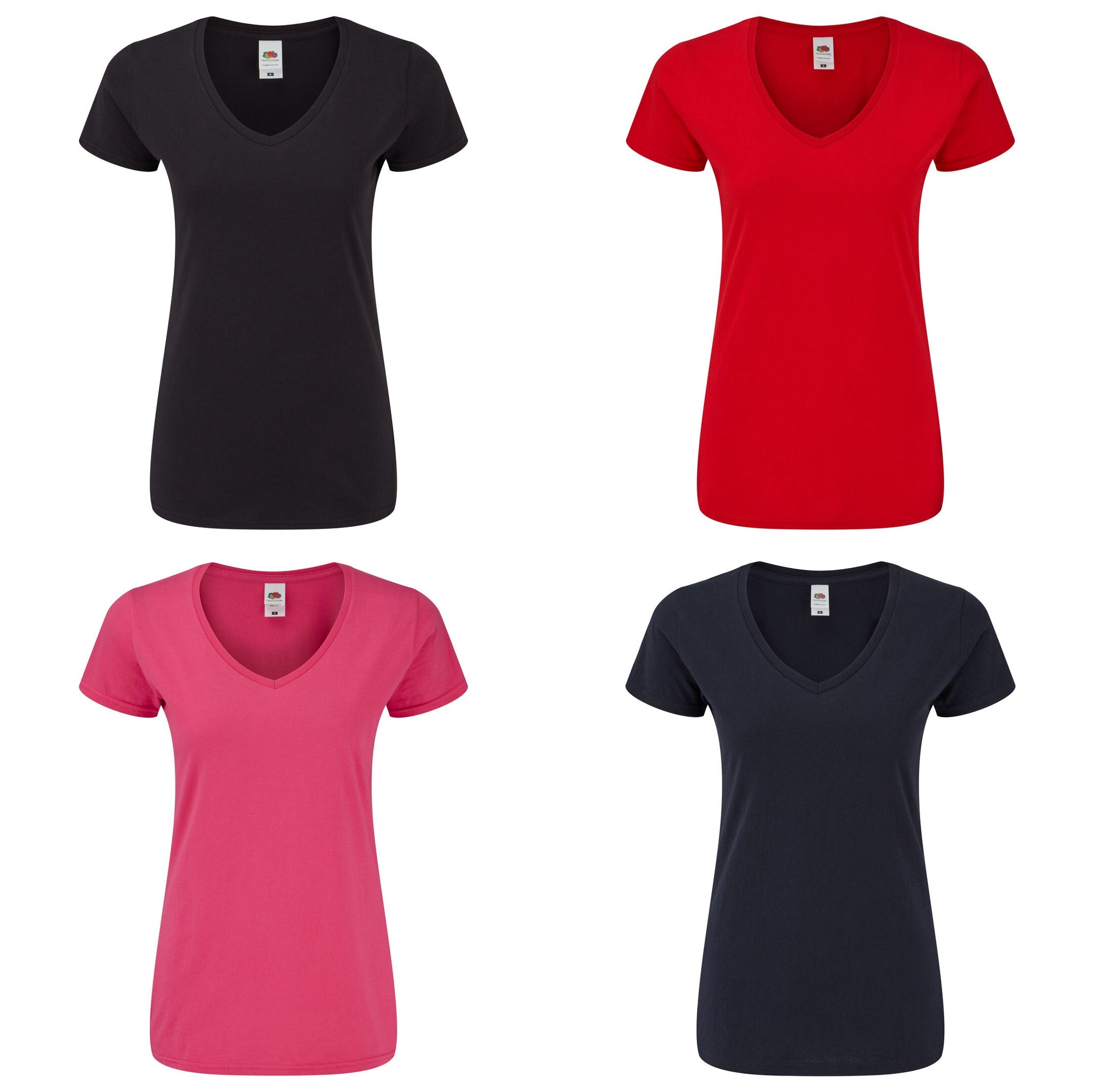 T-shirt femme 100 % coton peigné ring spun de 150gr/m2 filé en anneau ICONIC V-NECK