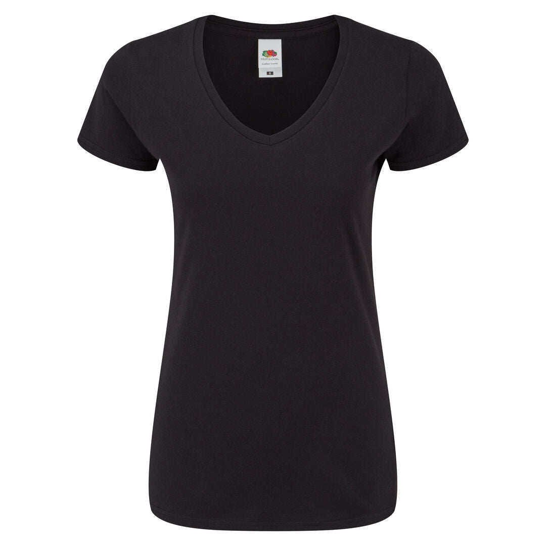T-shirt femme 100 % coton peigné ring spun de 150gr/m2 filé en anneau ICONIC V-NECK