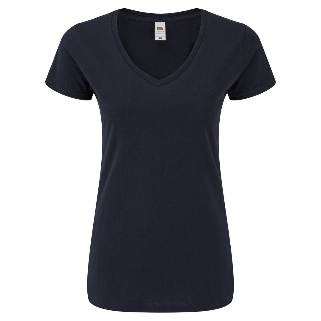 T-shirt femme 100 % coton peigné ring spun de 150gr/m2 filé en anneau ICONIC V-NECK