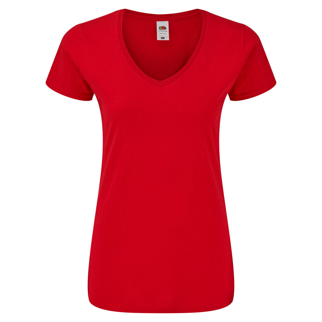 T-shirt femme 100 % coton peigné ring spun de 150gr/m2 filé en anneau ICONIC V-NECK