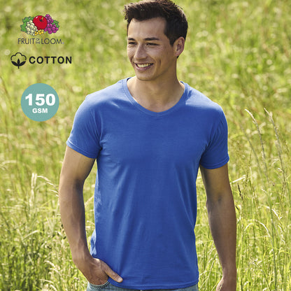 T-shirt pour adulte couleur 100% coton peigné ring spun de 150gr/m2 ICONIC V-NECK