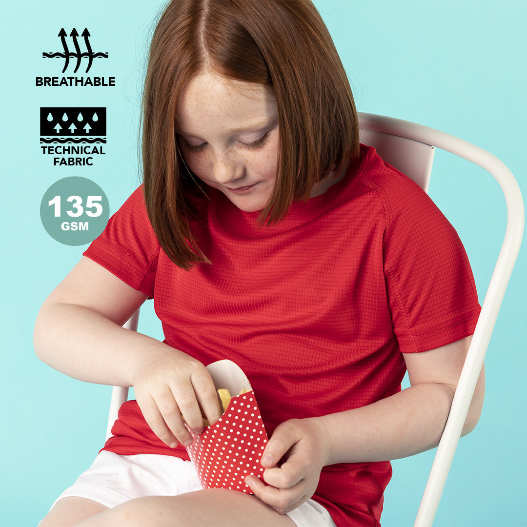 T-shirt technique enfant 100% polyester respirant 125gr/m2 TECNIC DYNAMIC