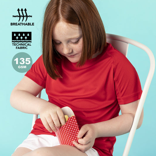 T-shirt technique enfant 100% polyester respirant 125gr/m2 TECNIC DYNAMIC