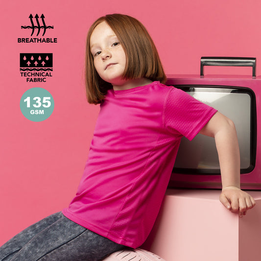 T-shirt technique enfant 100% polyester respirant 135gr/m2 TECNIC ROX