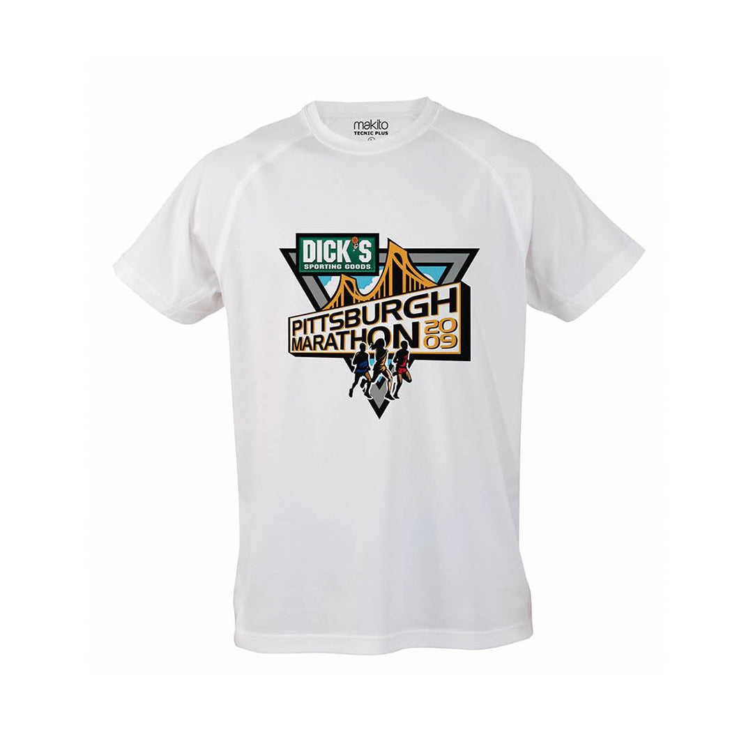 T-shirt technique pour adulte 100% en polyester respirant de 135gr/m2 TECNIC PLUS