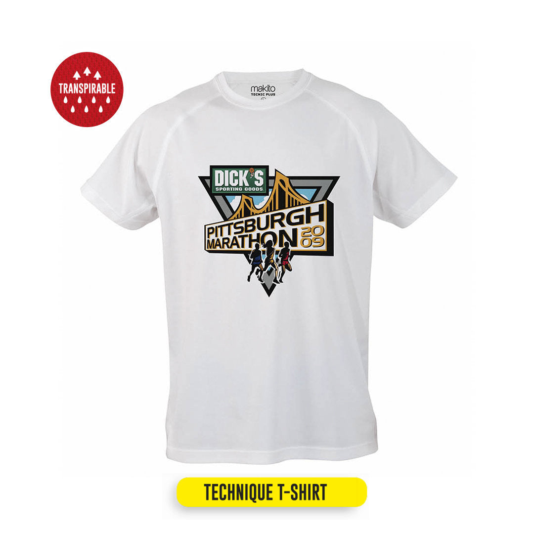 T-shirt technique pour adulte 100% en polyester respirant de 135gr/m2 TECNIC PLUS