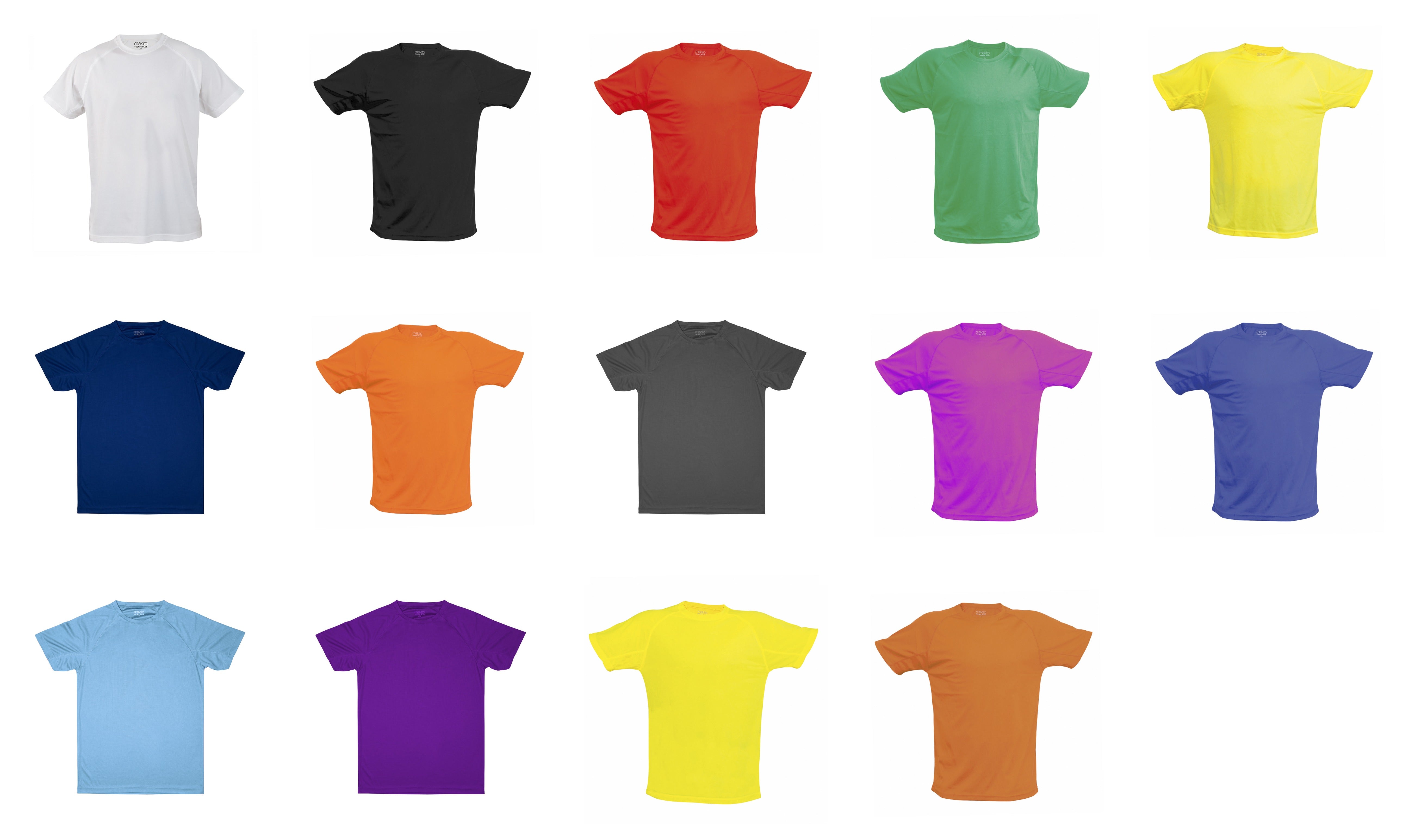 T-shirt technique pour adulte 100% en polyester respirant de 135gr/m2 TECNIC PLUS