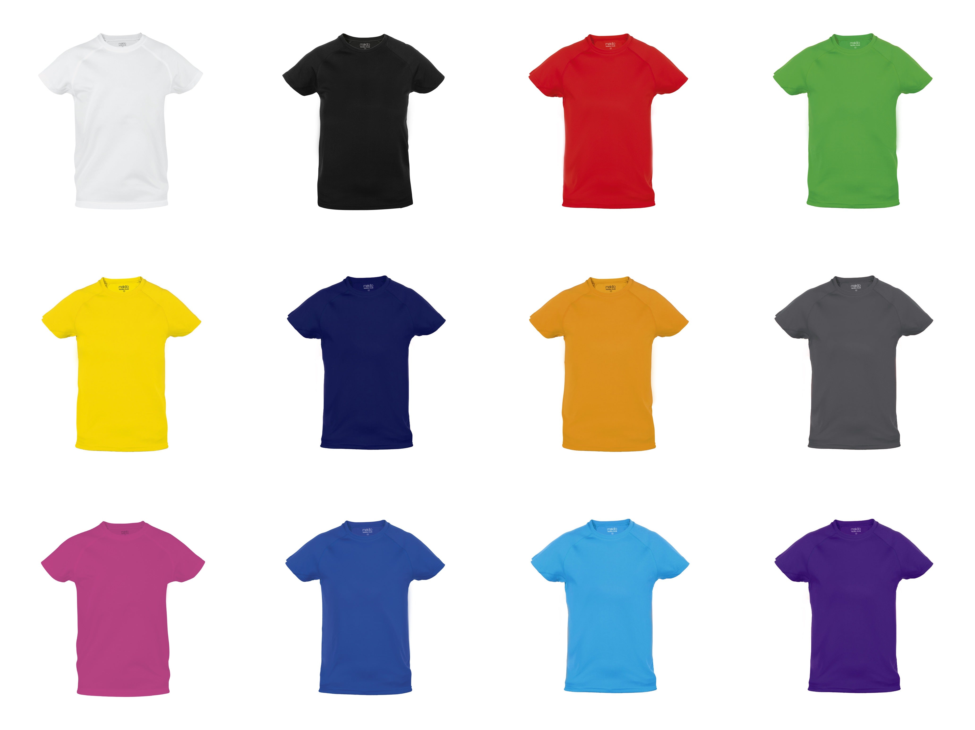 T-shirt technique pour enfant 100% polyester respirant de 135gr/m2 TECNIC PLUS
