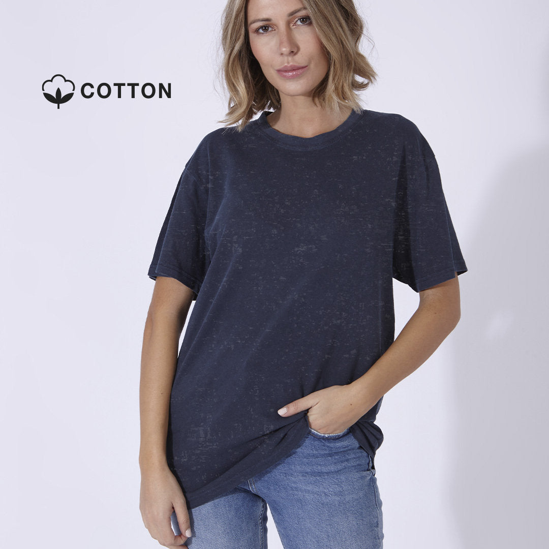 T-shirt unisexe avec effet jean délavé 100% coton SURY