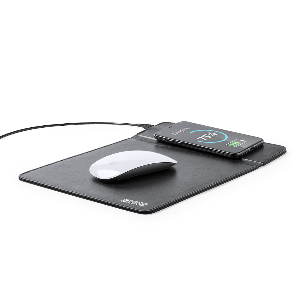 Tapis de souris chargeur sans fil 5w, antidérapante en similicuir DROPOL personnalisable logo