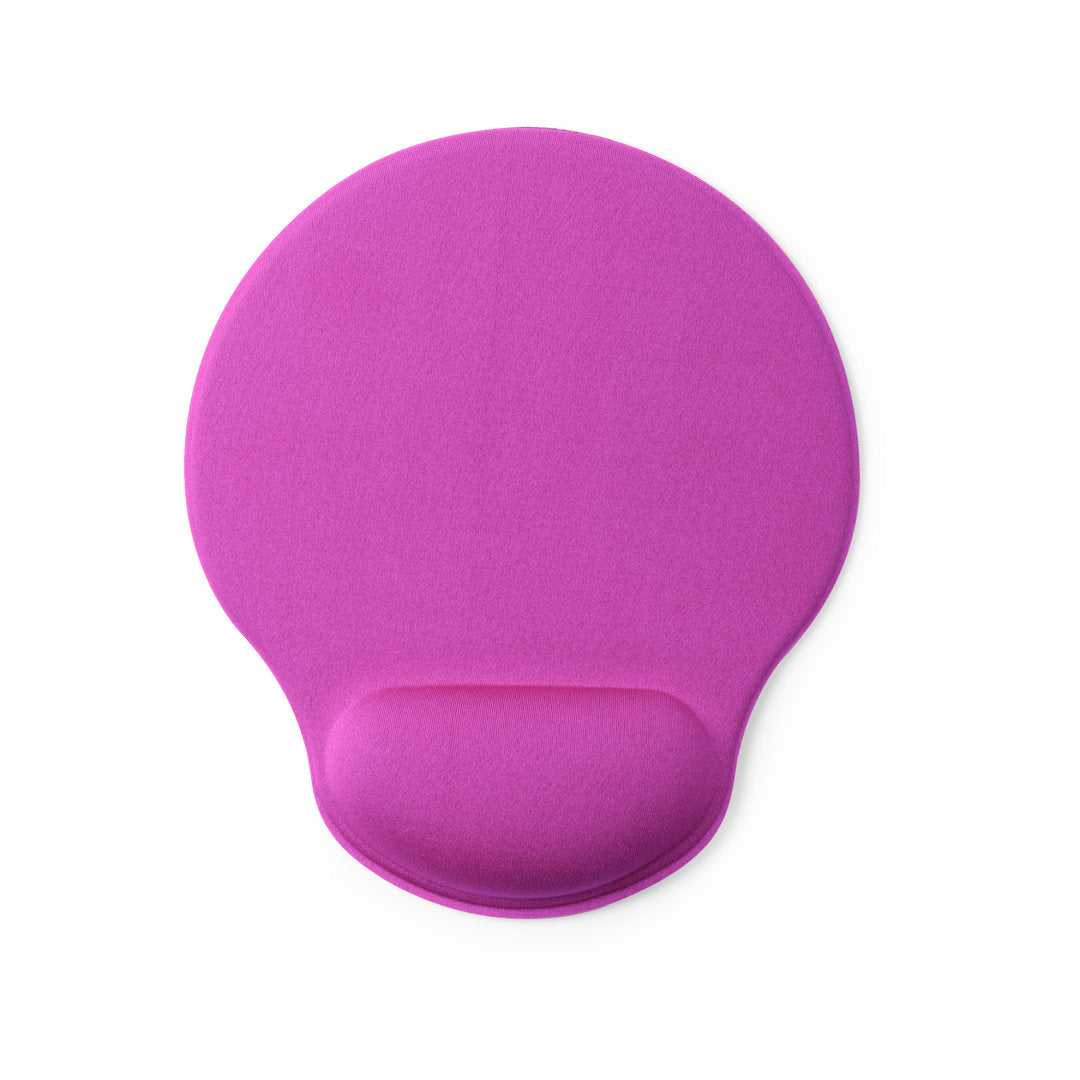 Tapis de souris en polyester doux, repose main embourrée et surface antidérapante MINET rose