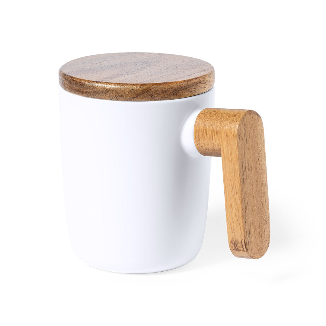 Tasse en bois naturel et en céramique 350 ml HARUNCAL