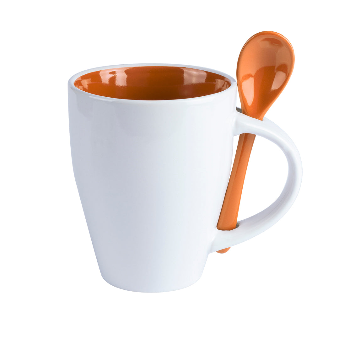 Tasse en céramique de 350 ml COTES orange et blanche