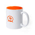 Tasse en céramique de 350 ml KULMER orange et blanche