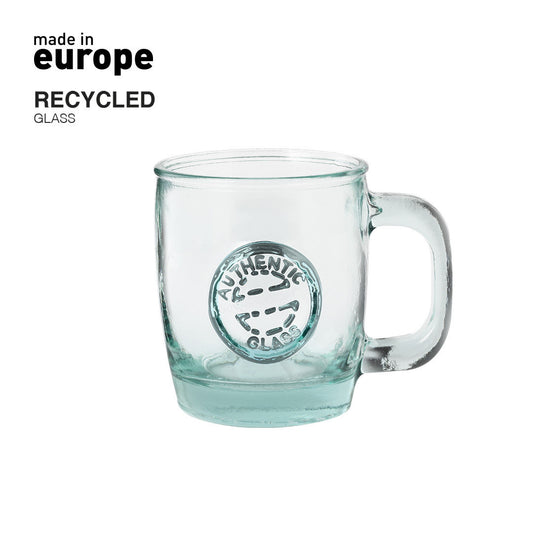 Tasse en verre recyclé GRS fabriqué en Europe de 400 ml CHANTIR avec marquage logo