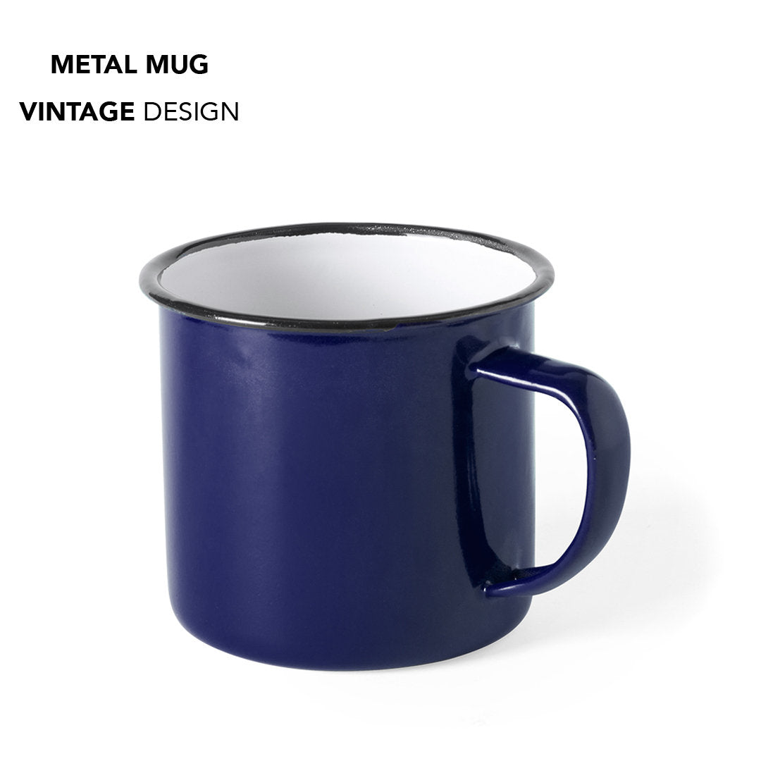 Tasse métallique en métal de 380 ml WILEM avec marquage logo