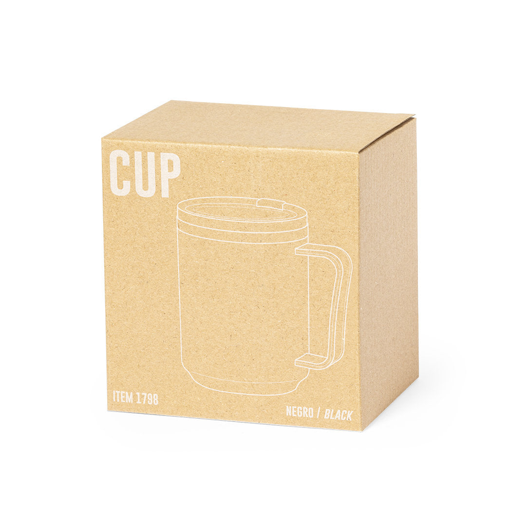 Tasse thermique à double paroi en acier inoxydable et pp sans bpa de 350 ml TIKAM étui carton