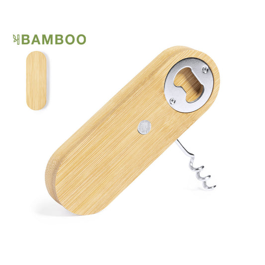 Tire bouchon magnétique en bambou PERRING personnalisable logo entreprise