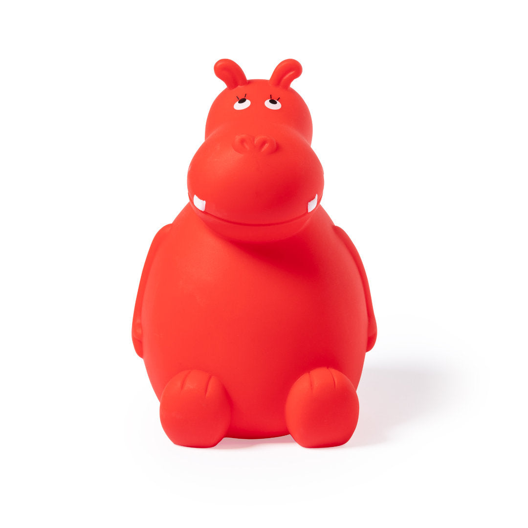 Tirelire en PVC résistant au design ludique d'hippopotame