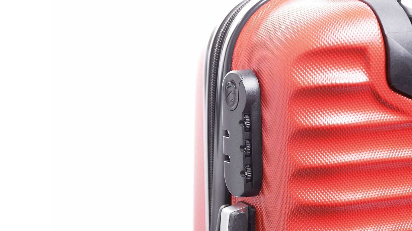 valise avec Fermeture de sécurité à combinaison numérique sur le côté pour une sécurité renforcée.