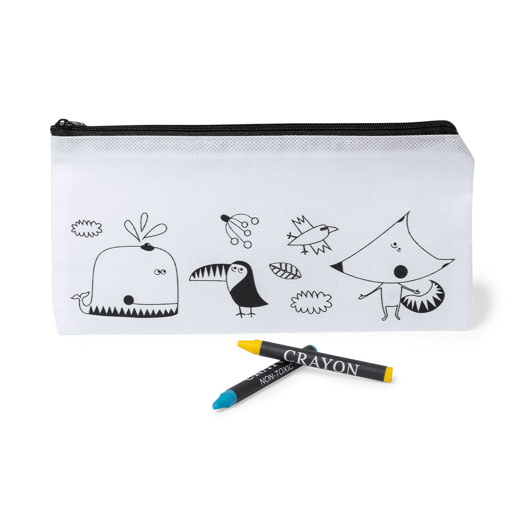 Trousse coloriable avec 5 crayons inclus en T.N.T.