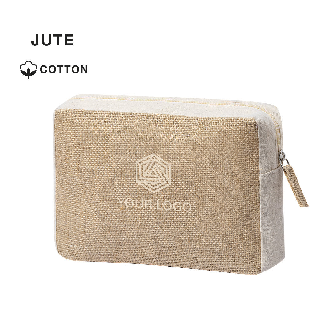 Trousse en combinaison de jute laminé et de coton naturel RINGOK personnalisable logo entreprise