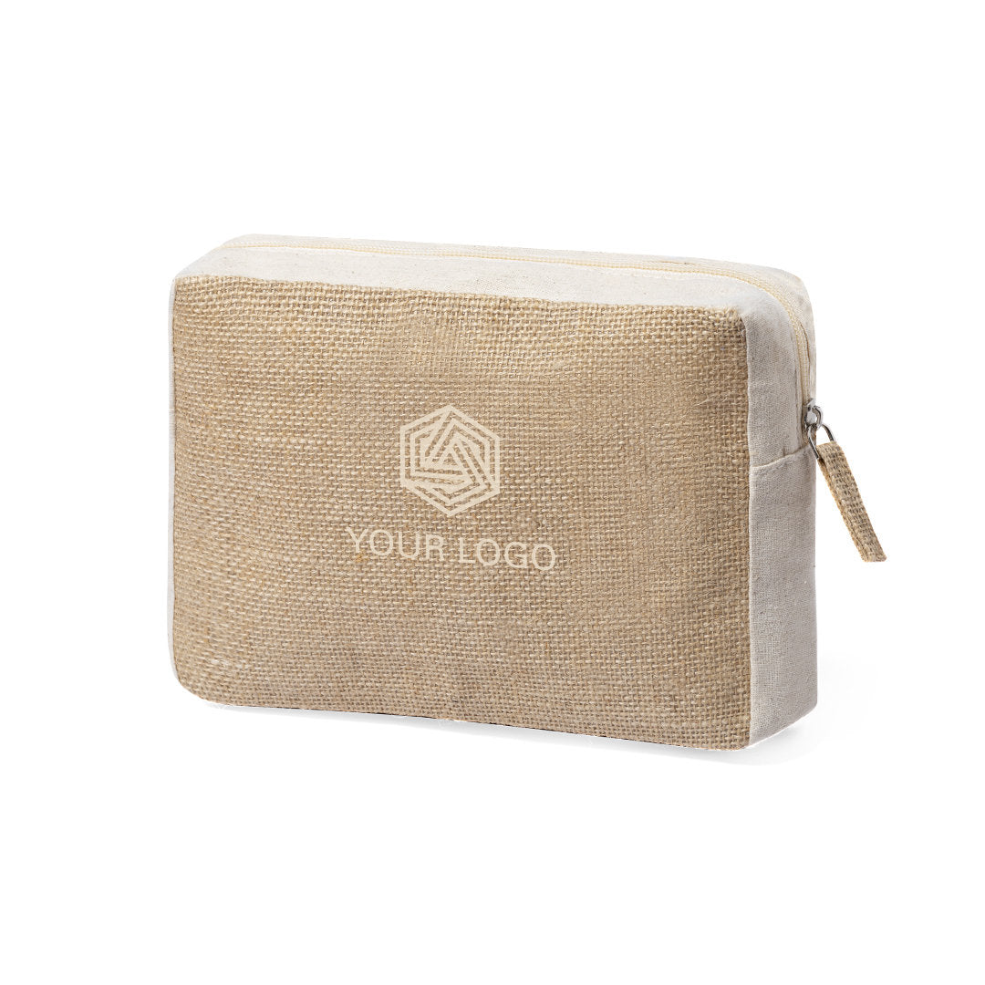 Trousse en combinaison de jute laminé et de coton naturel RINGOK marquage logo